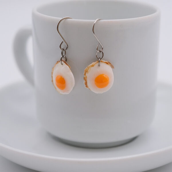 Fried egg earrings - Image 2