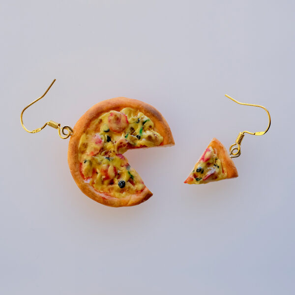 Pizza earrings