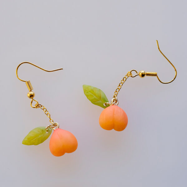 Peach earrings