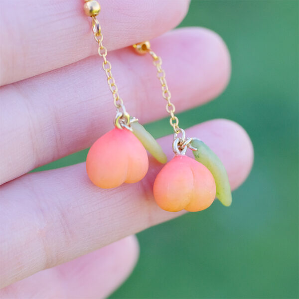 Peach earrings - Image 3